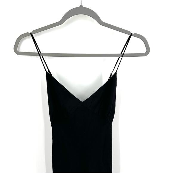 Madewell The Layton Midi Slip Dress in true black Size 0 - Picture 5 of 10